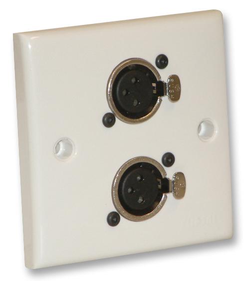 Eagle F267Zh Wall Plate, 2 X Xlr Socket