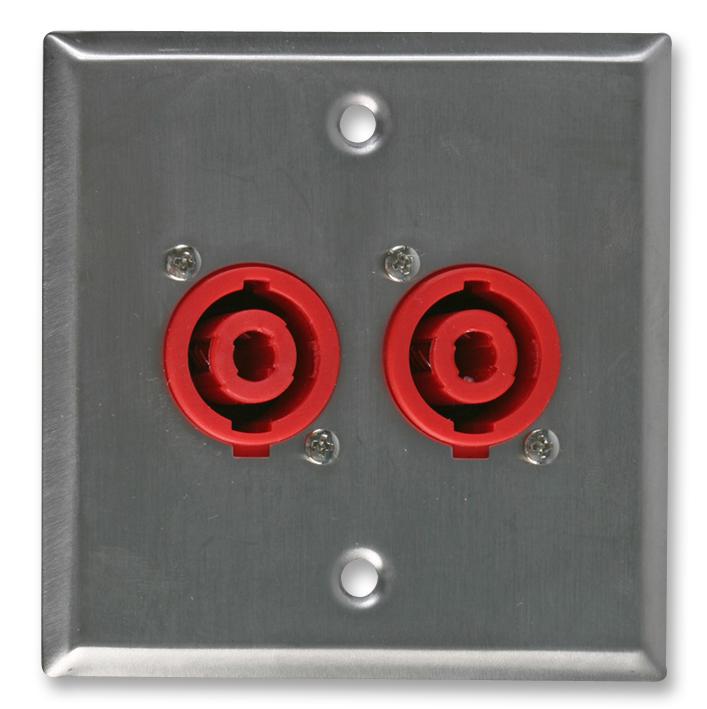 Pro Signal Psg08159 Wall Plate, 2 X 4-Pole Speaker Sockets