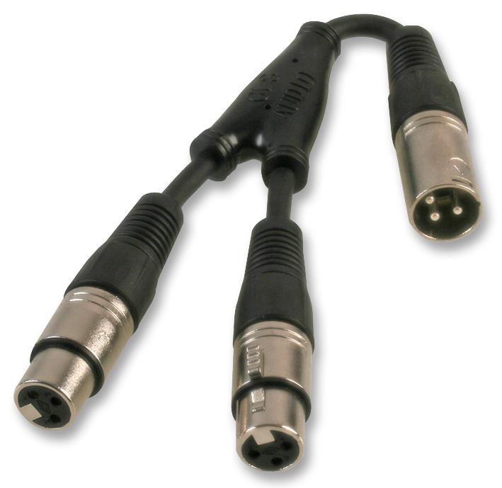 Pulse Pls00288 Xlr Adaptor Lead, Plug To 2X Skts