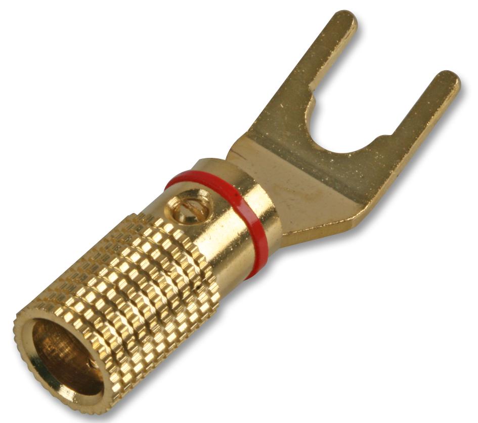 Multicomp Pro Ps000106 Terminal, Spade Tongue, Brass, Red