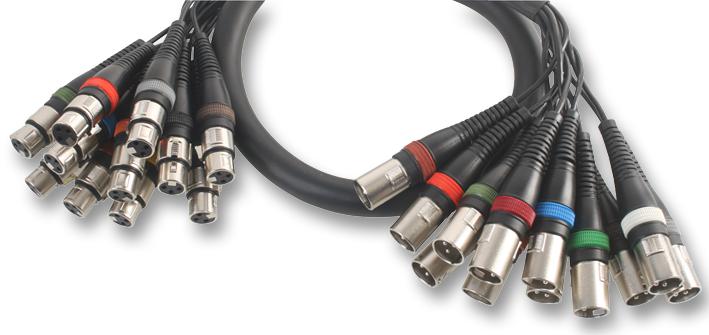 Pulse Pls00103 Xlr Loom, 12Way, Plug To Skt, 10M