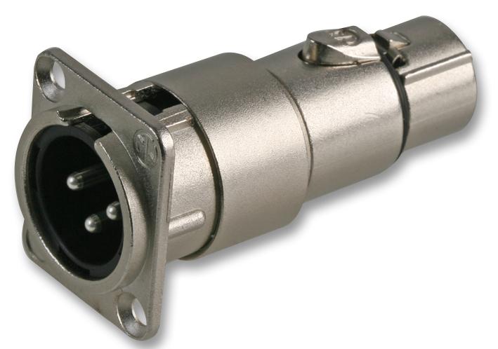 Neutrik Na3Mdf Adaptor, Xlr Plug To Xlr Receptacle