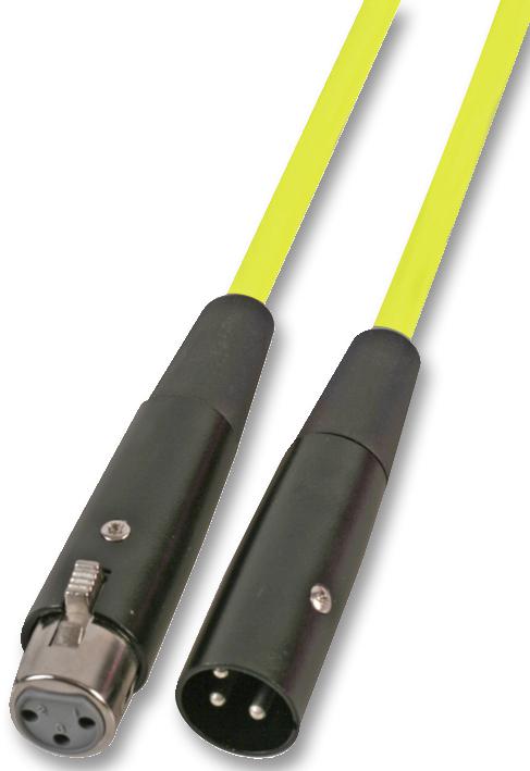 Soundlab Av21121 Xlr Lead, 6M, Fluoro Yellow