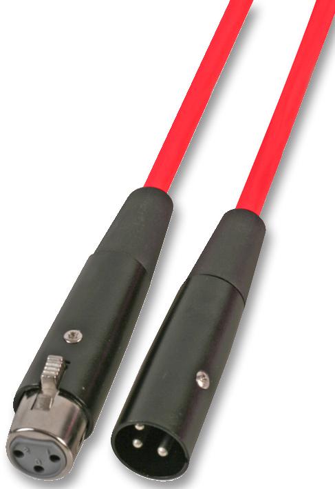 Soundlab G033J - Av21122 Xlr Lead, 6M, Fluoro Red