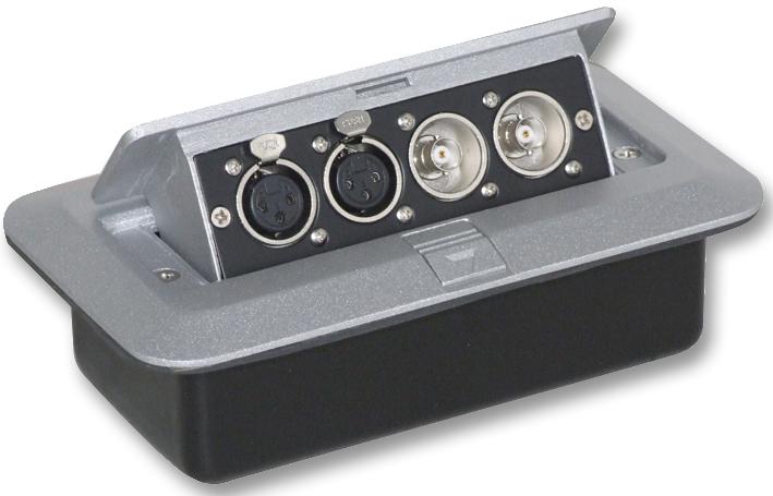 Eagle Av21137 Floor Box, 2 X Bnc / 2 X Xlr Socket