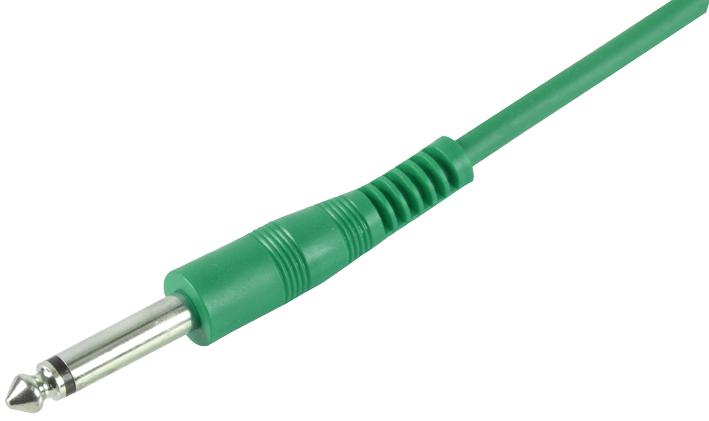 Pulse Pls00403 6.35mm Jack Guitar Lead, 6M, Green