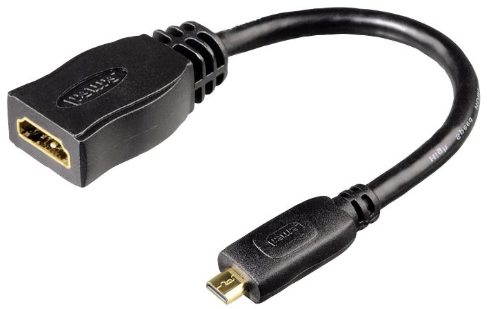 Hama 083095 Hdmi Adaptor Lead, D Micro