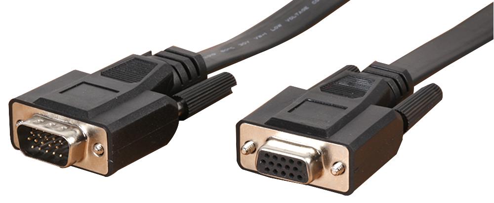 Pro Signal Cdexflat-Mf03K Vga Lead, Flat Cable, M-F, 3M