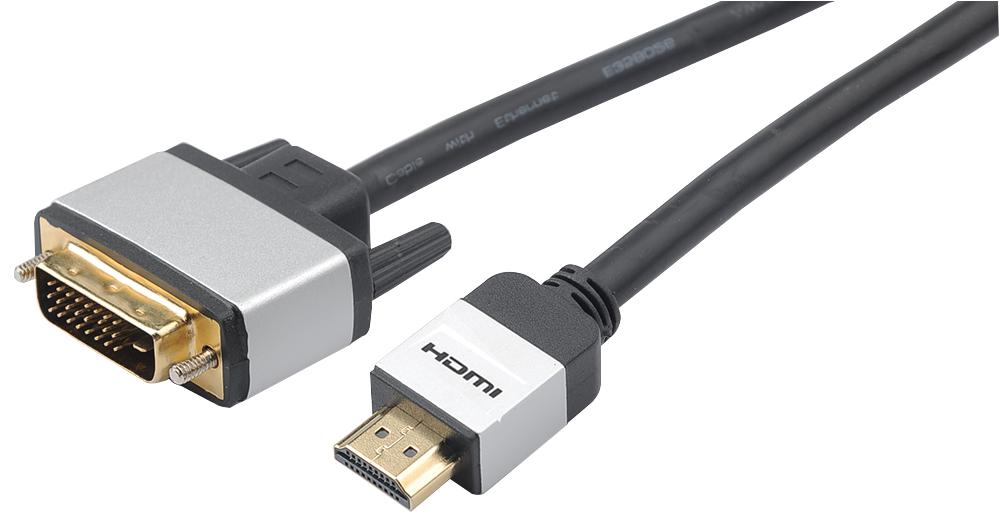 Av Star Hdvia-3 Hdmi To Dvi-D Lead Aluminium 3M