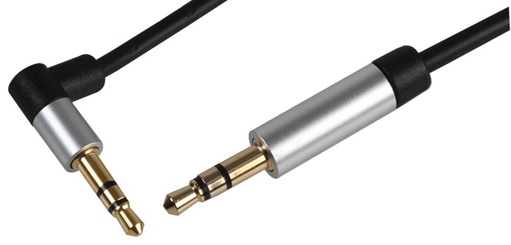 Pro Signal Psg3232-2M 3.5mm 90Deg Stereo Jack Lead 2M Alu