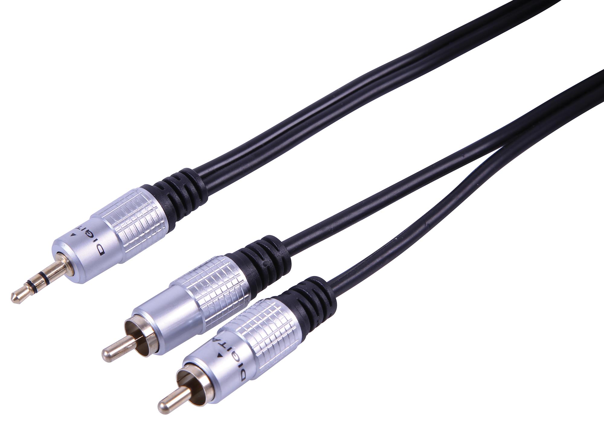 Pro Signal Psg08783 3.5mm Jack To 2X Phono Plugs - 5M