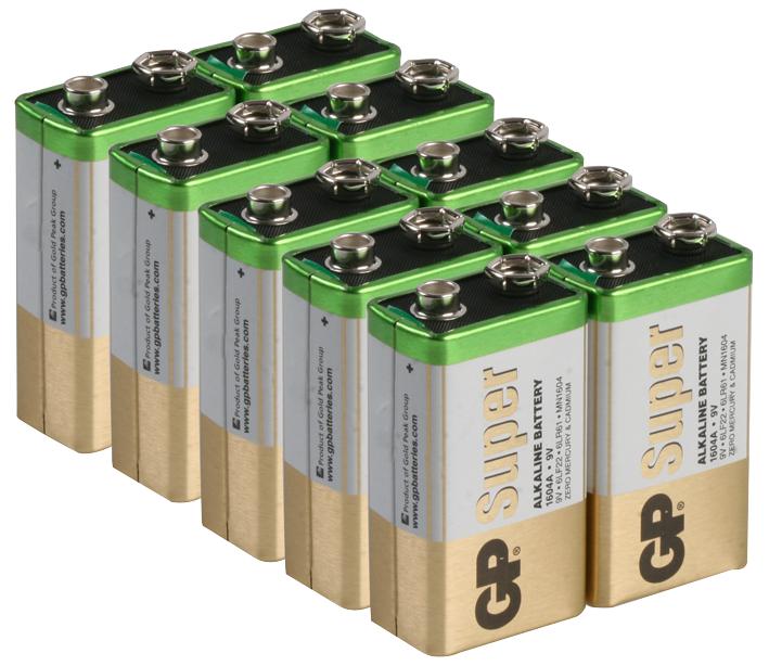 Gp Batteries Gp1604-10 Battery, Alkaline, Pp3, Pk10