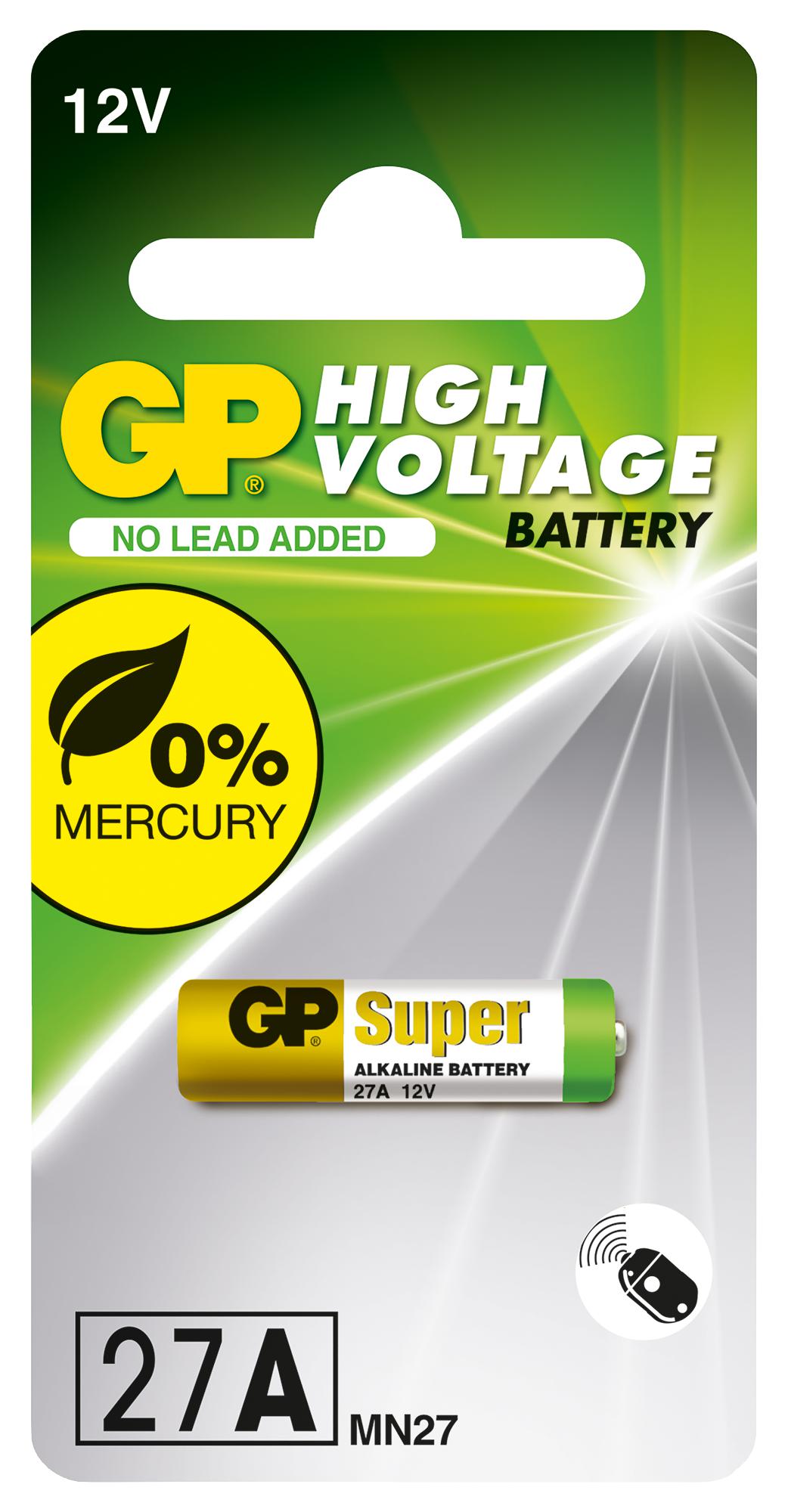 Gp Batteries Gppba27Af000 Battery, Alkaline, 12V, A27