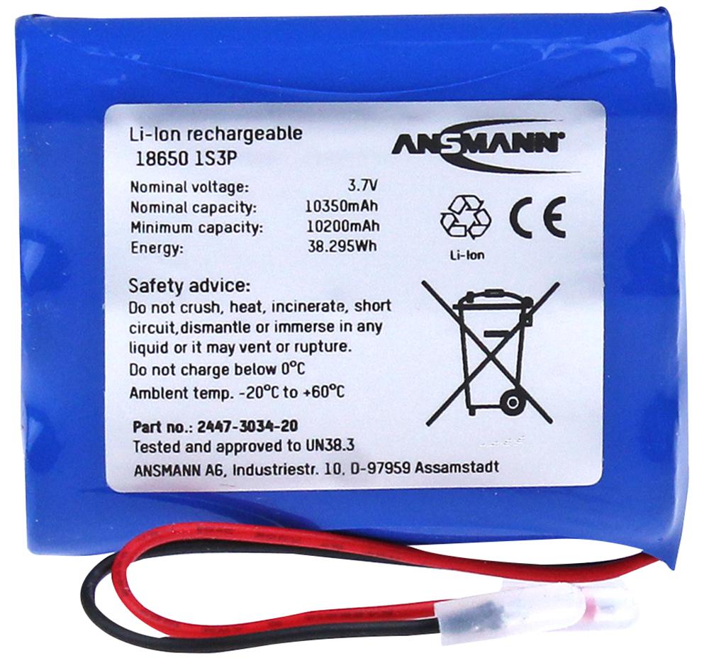 Ansmann 2447-3034-20 Battery,li-Ion,10.5Ah,3.63V