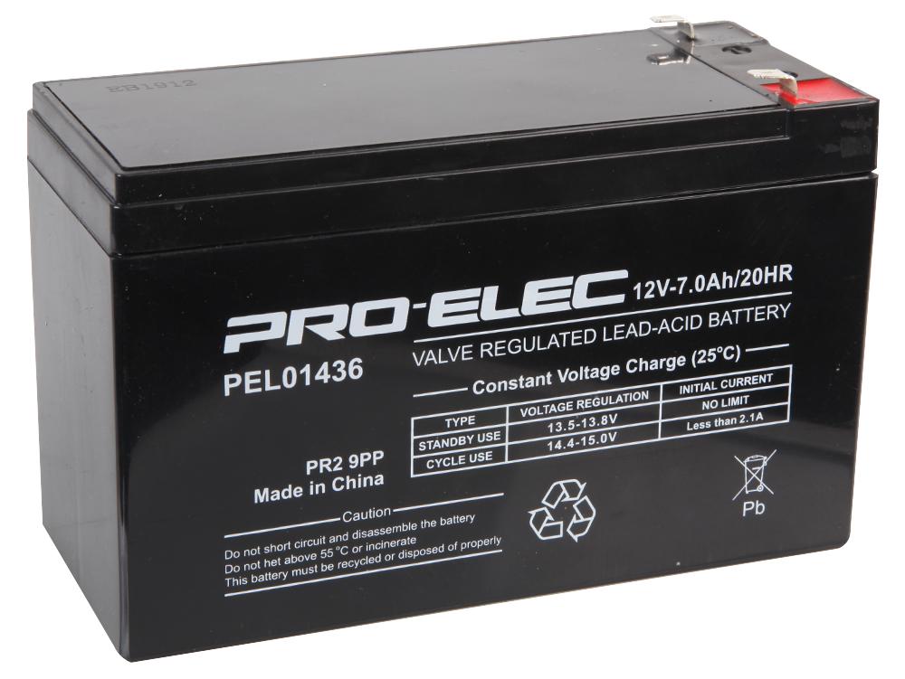 Pro Elec Pel01436 Battery,lead Acid,7Ah,12V