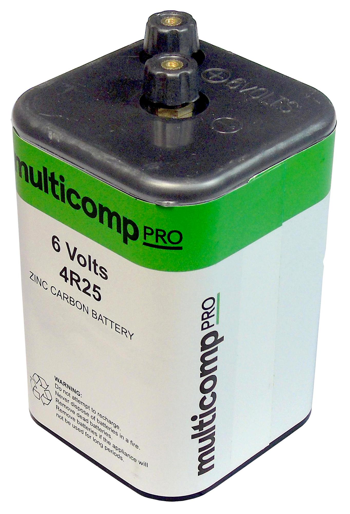 Multicomp Pro Mp-Pe000007 Batt, Zinc Manganese Dioxide, 6V, 1.2Ah