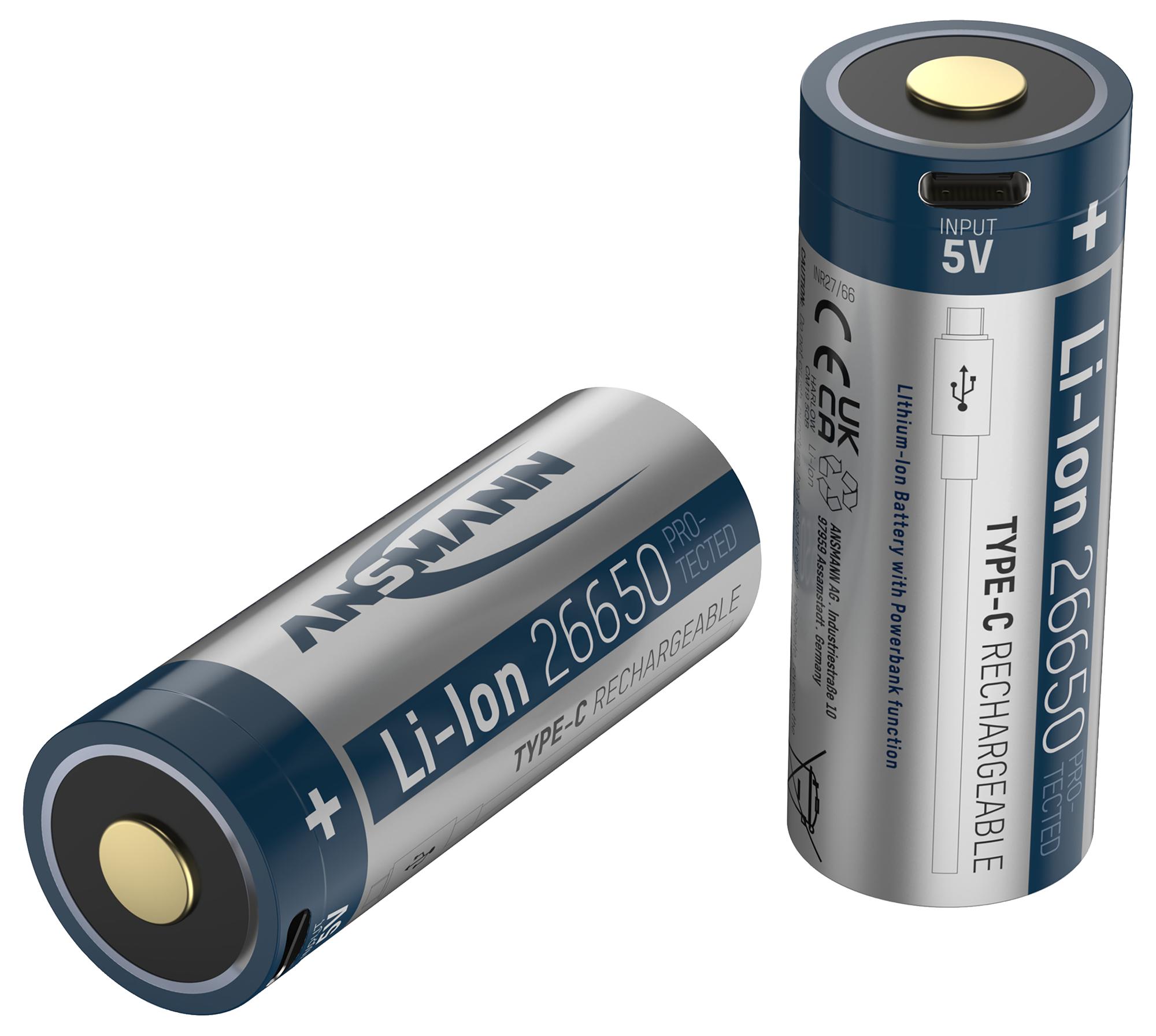 Ansmann 1307-0012 Rechargeable Batt, Li-Ion, 3.6V, 5Ah