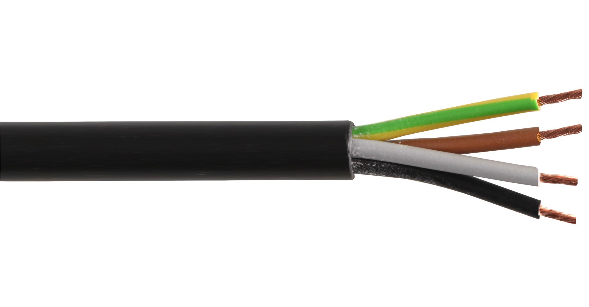 Multicomp Pro 3184Y-2.50mmblk100M Cable, Flex, 3184Y, Black, 2.5mm, 100M