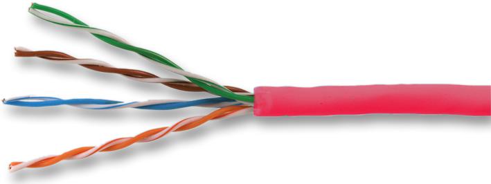 Pro Power Cat5Ered305 Cable, Utp, Cat 5E, Red, 305M