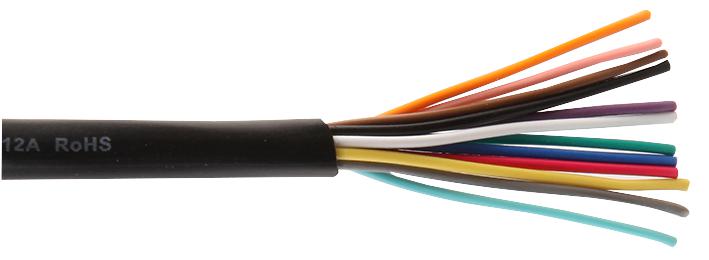 Multicomp Pro Mp002323 Unshld Flex Cord, 12Core, 0.055mm2, 100M