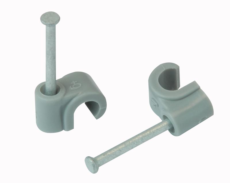 Unifix Zzv42431 Cable Clip Round Grey 6.00mm 100/box