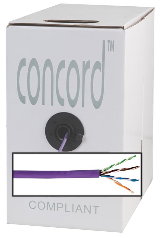 Concordia Technologies Cat5Ulcavi305 Cable Category 5E U-Utp Lsoh Violet 305M