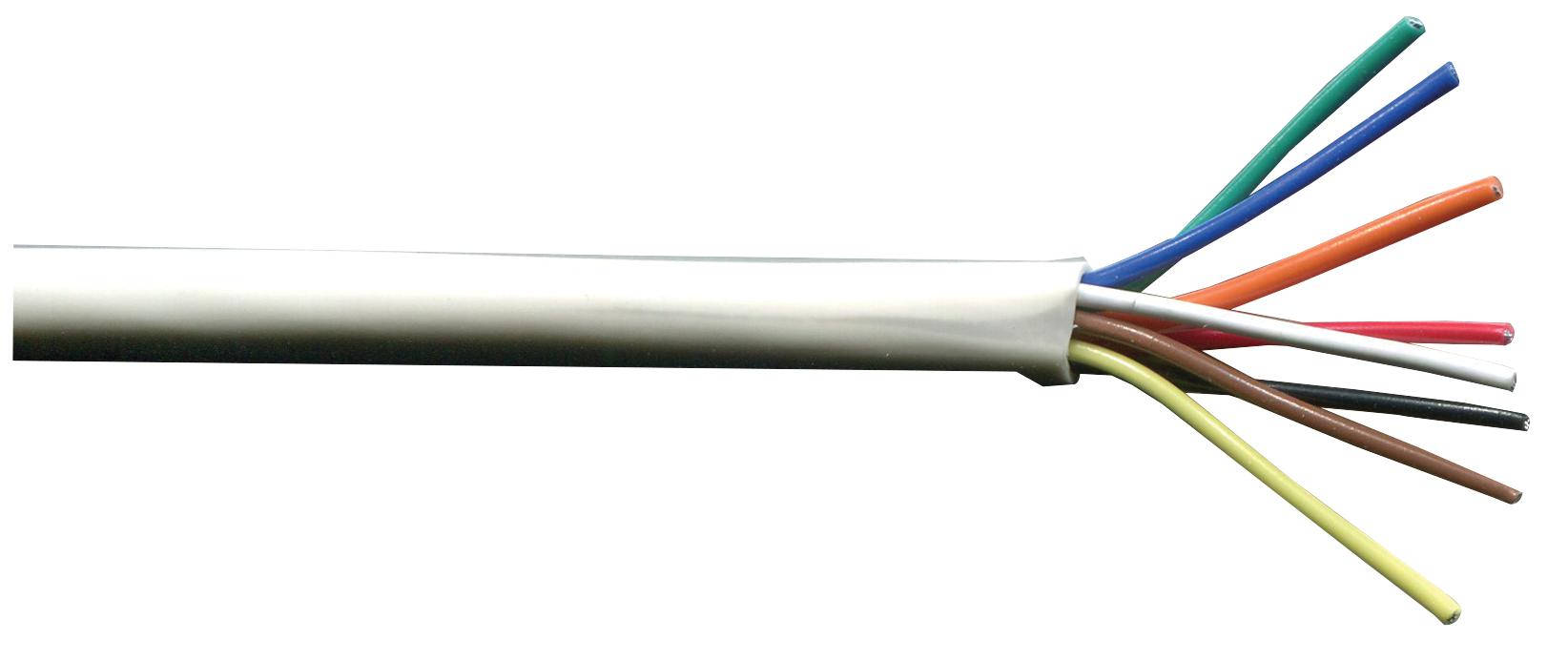 Pro Power Ac T3 8C Wht 100M Alarm Cable 8 Core Type 3 White 100M