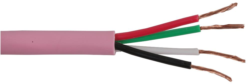 Pro Power 4Cspkcbl0.75Pk100M Cable Loudspeaker 4 X 0.75mm Pink 100M