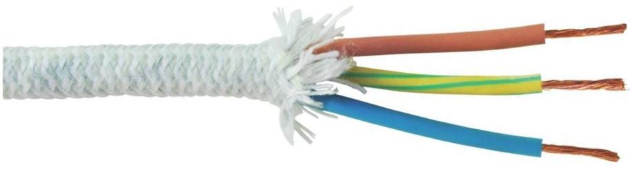 Pro Elec Pelb0790 Cable 2043Y 1mm Braided White 2.5M