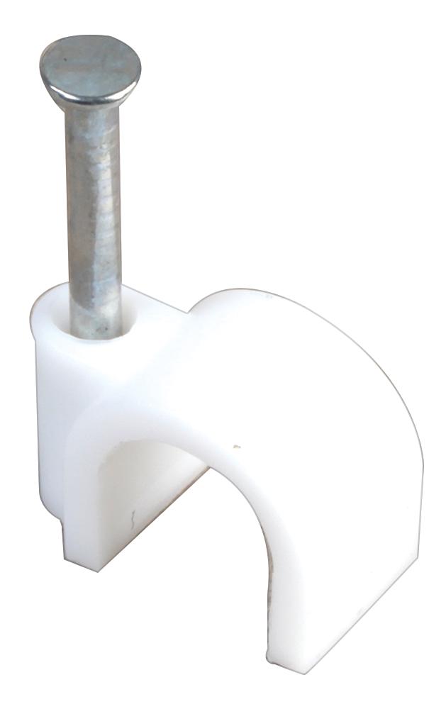 Pro Power Pp2841 Cable Clips Round 10mm White X100