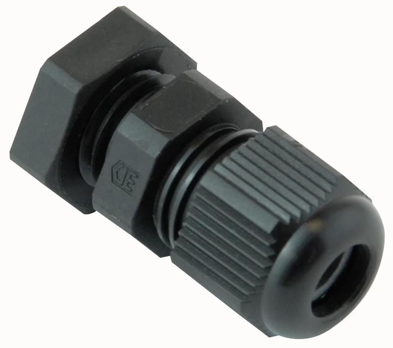 Hylec 50612Paswset Nylon Black Cable Gland M12