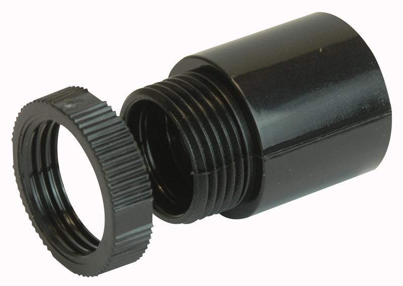 Pro Power A20Lr Black Round Conduit Male Adaptor Blk 20mm