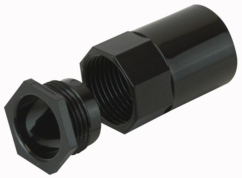 Pro Power A20Mb Black Rnd Conduit Female Adaptor Blk 20mm