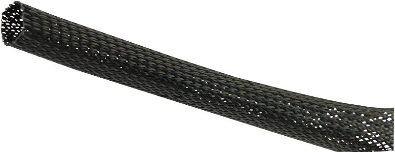 Pro Power Pet30 25M Black Expandable Braided Sleeving Blk 25M