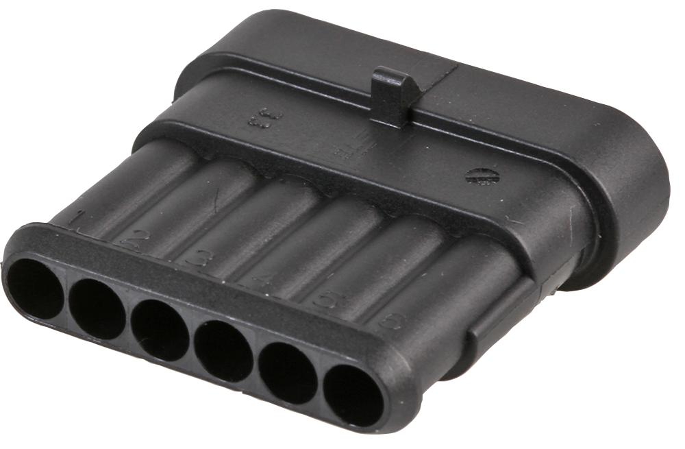 AMP - TE CONNECTIVITY 282108-1 Automotive Connector Housing, SUPERSEAL 1.5,  Plug, 6 Ways, Superseal 1.5 Series Connectors