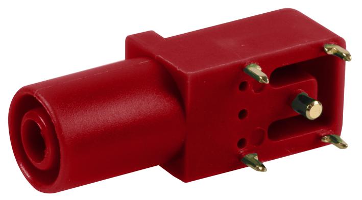 Cliff Electronic Components Fcr7350R Socket, Pcb, 4mm, R/a, S16N-Pc, Red