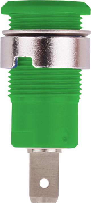 Staubli 49.7044-25 4mm Safety Socket Green, Tabs, 24A