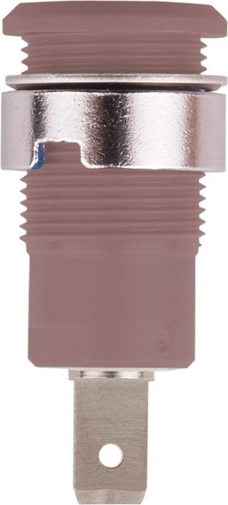 Staubli 49.7044-27 4mm Safety Socket Brown, Tabs, 24A