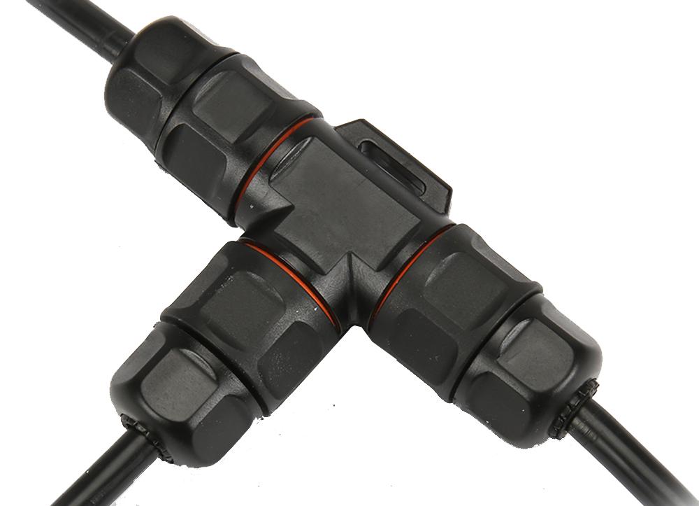 CamdenBoss Cpwp3T Ip68 T Connector, 3 Pole