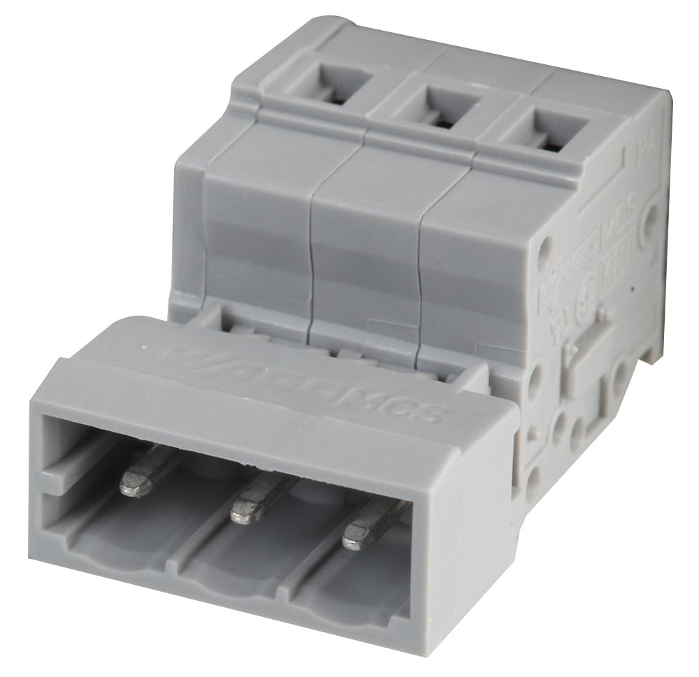 WAGO 231-603 Terminal Block, Pluggable, 3Pos, 12Awg