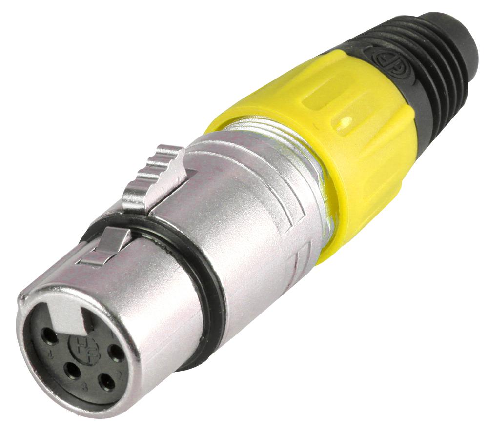 Pro Signal Psg08726 Xlr Socket 4 Pin Yellow