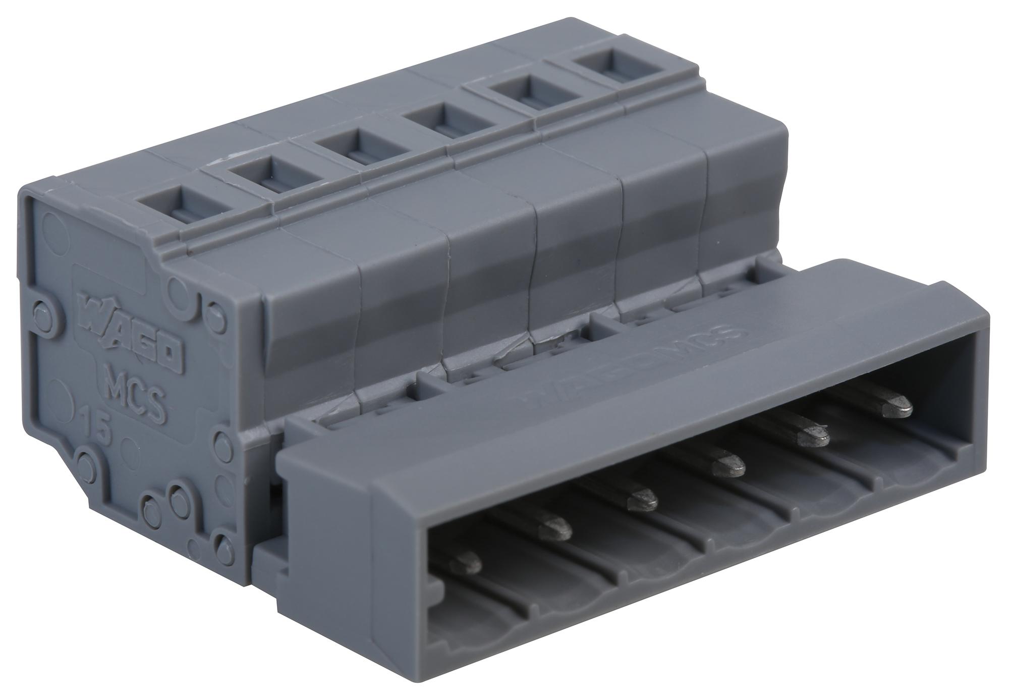 WAGO 231-606 Terminal Block, Pluggable, 6Pos, 12Awg