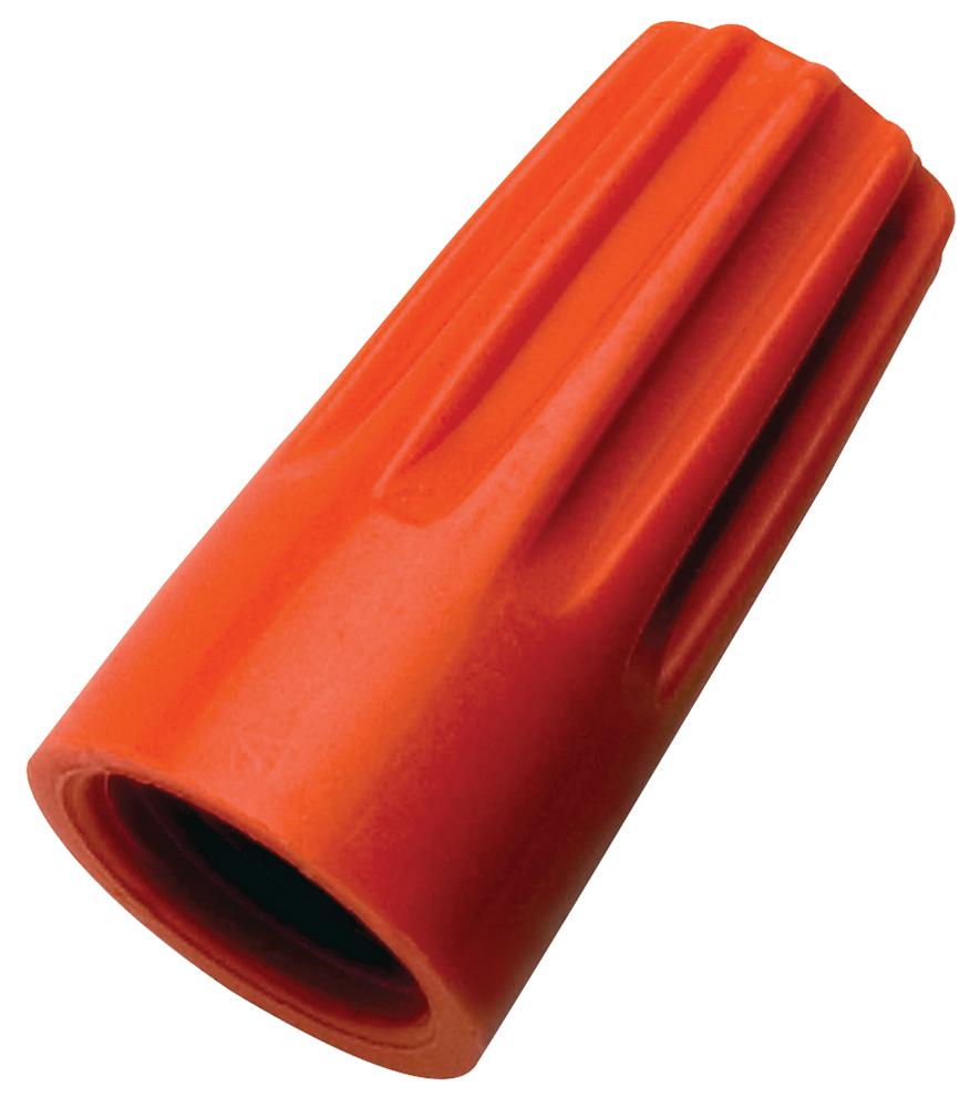 Ideal 30-073 Wire-Nut Wire Connectors, Orange, 100Pk