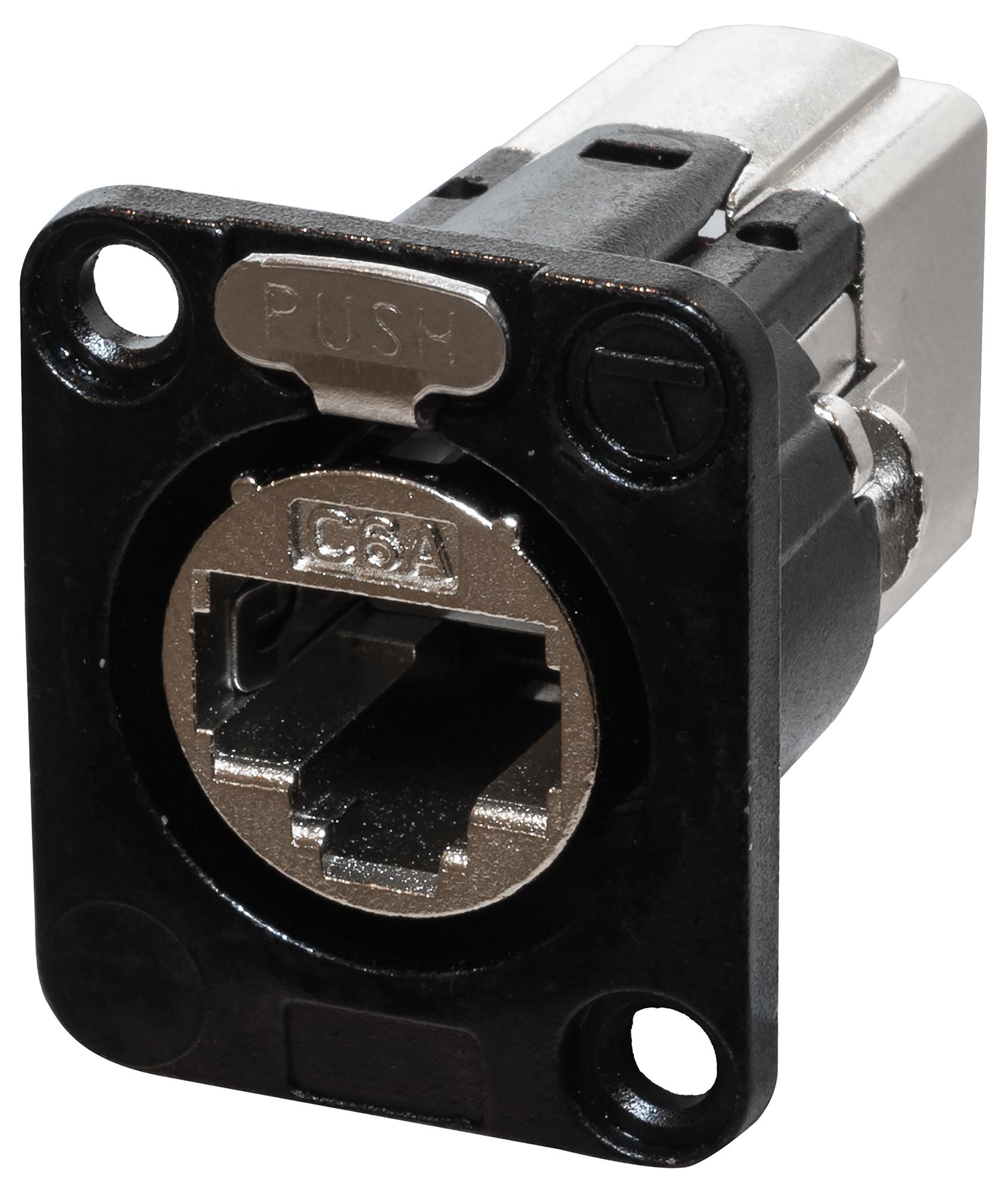 Tuk Sgacdpmbk Xlr Type Cat6A Rj45 Coupler, Jakc, 8P8C