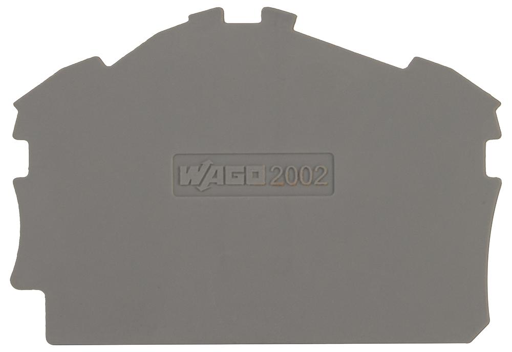 WAGO 2002-6391 End And Intermediate Plate, Rail, Grey