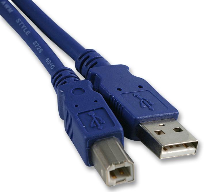 Pro Signal Usb2-102B Cable, Usb2.0 A-B, Blue, 2M