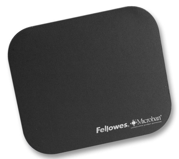 Fellowes 59339 Mouse Pad, Black, Microban