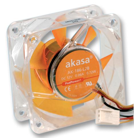 Akasa Ak-186-L2B Fan, Pc Case, Amber Series, 6Cm, Akasa