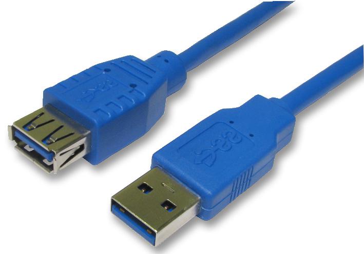 Pro Signal Cac250023 Lead, Usb3.0 A Male-A Female 3M Blue