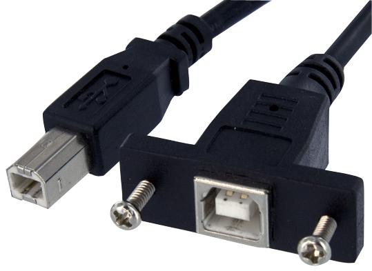 Startech Usbpnlbfbm3 Lead, Panel Mount Usb B Female-B Male 1M